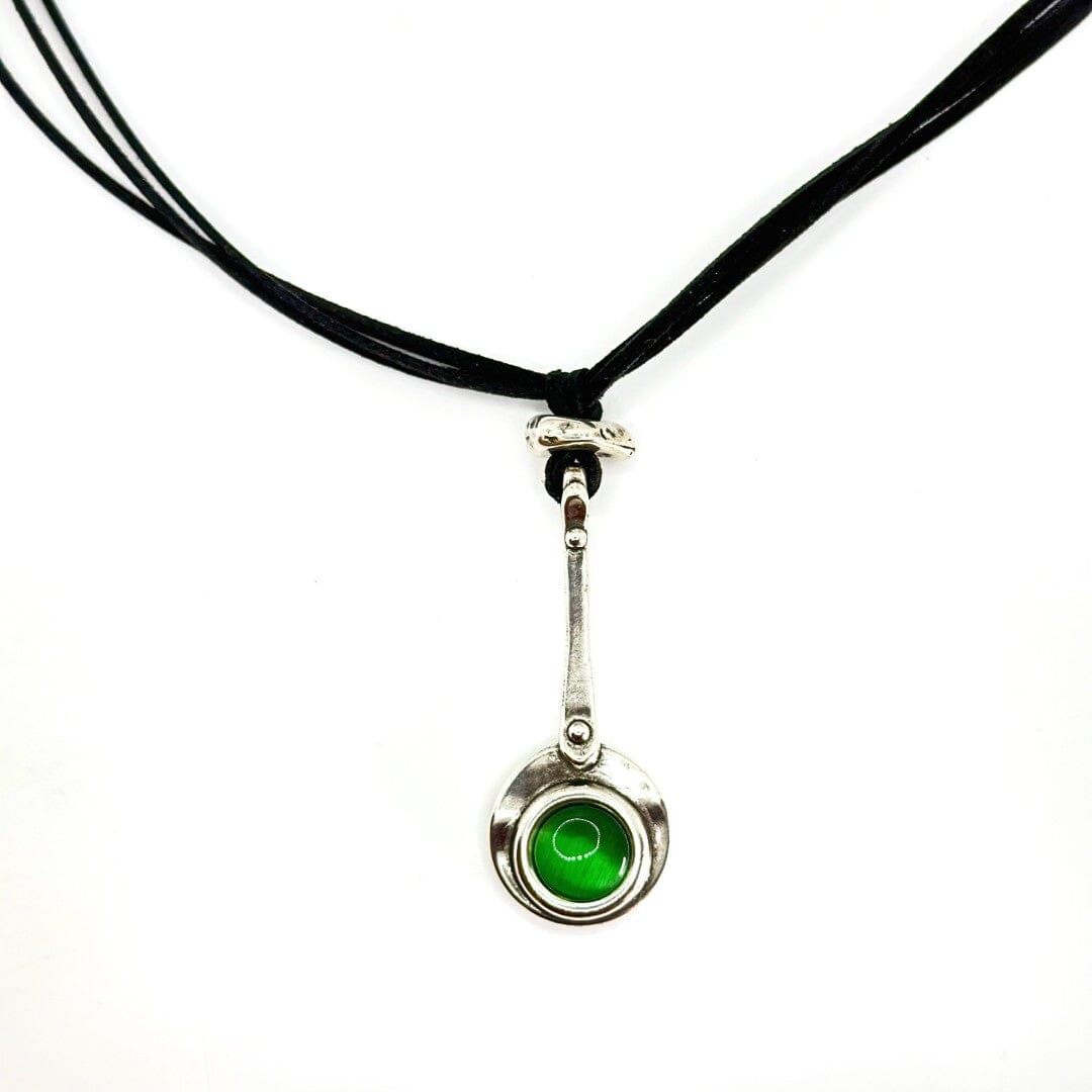 Halskette mit grüner Kristall-Anhänger - ZARA Halsketten KOOMPLIMENTS 