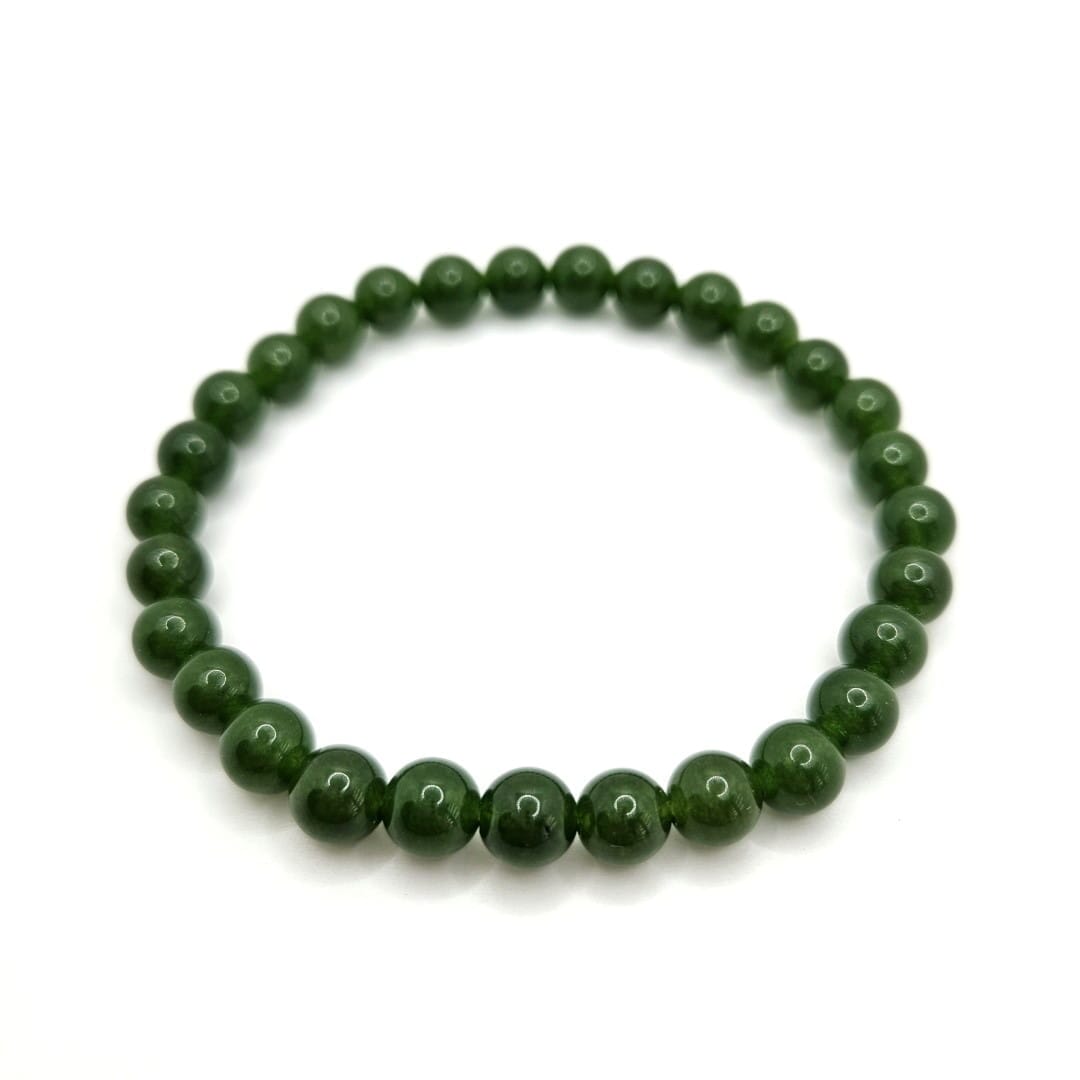 Armband aus grünen Jadeperlen Armband KOOMPLIMENTS 