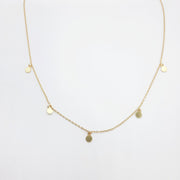 Damen-Halskette aus Silber mit kleinen Scheiben Halsketten KOOMPLIMENTS Gold