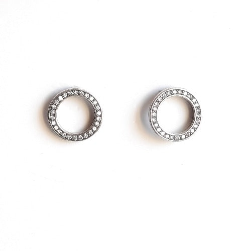 Ohrstecker Kreise Groß aus Silber 925 - Circle Ohrringe KOOMPLIMENTS Silber
