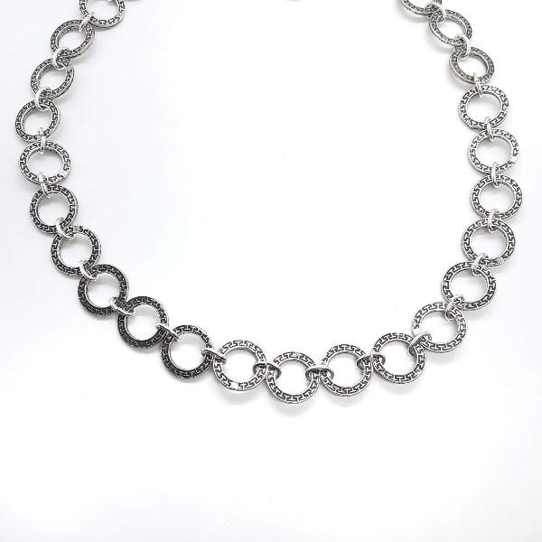 Silber Halskette mit speziellen Anhänger - Rondellen Halsketten KOOMPLIMENTS